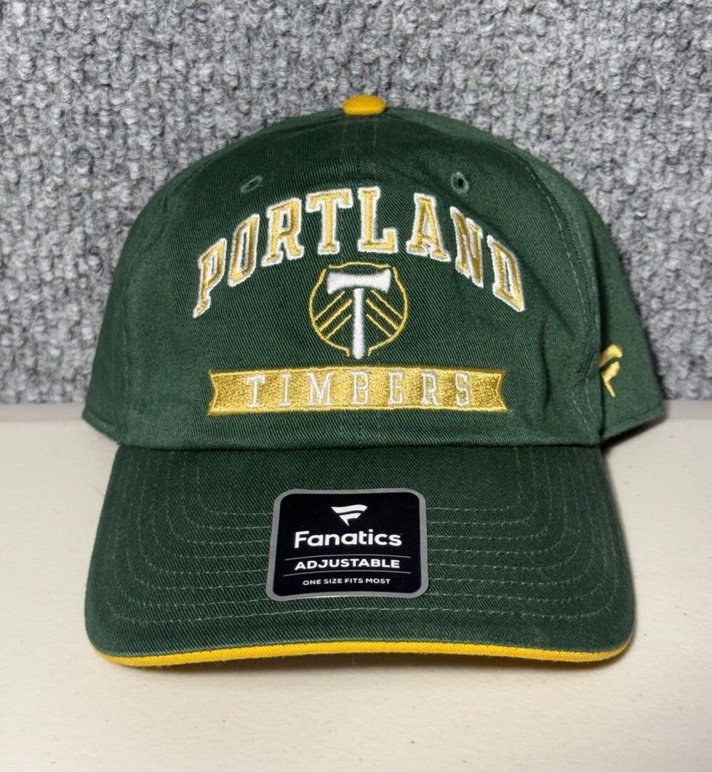 Portland Timbers‎ Hat MLS Soccer Adjustable Hat Green & Yellow Cap Fanatics New